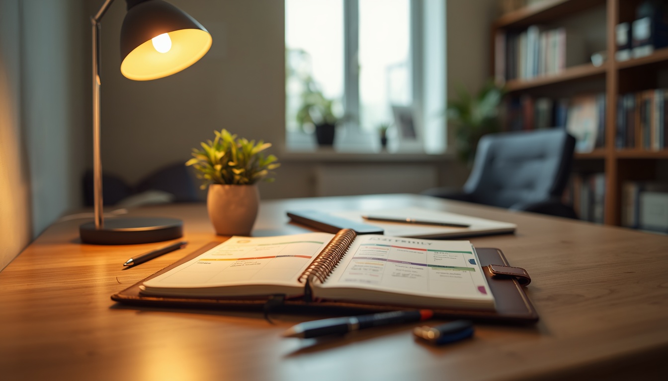 Beautyuafreshan freelancer workspace with planner